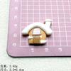Novo fofo tamanho pequeno casa de desenho animado feito à mão DIY cola de creme grampo de cabelo cordão de cabeça capa de celular patch acessórios de resina