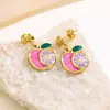 Novos Brincos Cruz Pequenos de Luxo Alto Padrão Brincos Coloridos para Orelha Studs Quentes de Venda de Nicho Brincos Estilo Retro de Férias