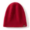 Gorro de Punto de Cachemira, Gorro de Lana de Color Sólido Unisex, Gorro para Deportes al Aire Libre, Gorro Cálido para Montañismo, Gorro para Ciclismo en Frío