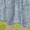 Vestido de verano para madre, nuevo cheongsam modificado estilo chino hasta la rodilla, falda de longitud media, moderno vestido de verano de dos piezas falso para mujeres de mediana edad
