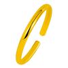 Pulsera de tubo liso abierto de 6 mm chapada en oro latón pulsera de anillo liso simple regalo tienda de oro drenaje