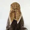 Bufanda de Seda con Diseño de Flor de Anacardo al por Mayor Transfronteriza Europea y Americana Decorativa de Moda Bufanda de Seda de Gama Alta Turbante Estilo Americano Otoño e Invierno para Mujer