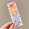 Diademas de Colores de Alta Elasticidad para Niñas, Suaves con el Cabello, Bandas para el Cabello Infantiles, Sujetadores de Cola de Caballo de Alta Calidad, Anillos Elegantes para el Cabello
