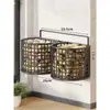 Cesta colgante para almacenar cebolletas, jengibre y ajo, sin perforaciones, para colgar en la pared, ideal para condimentos.