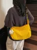 Nova Bolsa de Lona Leve Impermeável com Proteção Solar, Múltiplos Bolsos, Grande Capacidade, Bolsa de Ombro Transversal Casual e Versátil para Mulheres