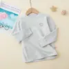 Camiseta interior suave de forro polar para niños para otoño e invierno, ropa interior térmica para niños, prenda interior cálida para estudiantes niñas, top de cuello semi-alto para niños mayores