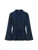 Amazon Wholesale Estilo Europeo Nuevo Estilo Cintura ceñida Cuello redondo Moda Camisa Top Pantalones Largos Casuales Conjunto de Dos Piezas