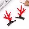 Acessórios de Cabelo de Galho para Festa de Fim de Ano Transfronteiriça Joias de Galho Vermelho Cibernético Festivo Prendedor de Cabelo para Vestido de Natal