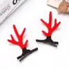 Accesorios para el Cabello de Astas Nuevas Transfronterizos Adornos de Astas de Alce Lindos para Celebraciones Pinza para el Cabello Clip para el Cabello de Disfraz Navideño