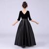 Vestido de Concierto para Banda de Viento Infantil, Vestido Negro para Niñas, Vestido de Presentadora para Concierto de Piano, Vestido para Concierto de Violonchelo