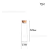 Botellas con Tapón de Corcho de 37 mm, Tubos de Vidrio de Borosilicato Transparente, Botellas para Empaque de Cordyceps al por Mayor, Botellas para Derivar Deseos