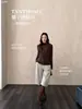 32091 # Nueva camiseta interior de felpa de coco extra gruesa para otoño e invierno con cuello alto, top cálido de manga larga con forro polar para mujer