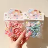 Gomas para el pelo de estilo coreano para niños, Diademas de animales, Gomas elásticas que no dañan el pelo, Cuerdas para el pelo de bebé lindas, 8 piezas en una bolsa