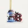 Adornos Colgantes al por Mayor Regalos Navideños Árbol de Navidad Transfronterizo Muñeco de Nieve Navideño Colgantes Acrílicos Decoraciones Navideñas