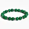 Pulseras europeas y americanas para hombre transfronterizas, piedra de ojo de tigre, lapislázuli, piedra con patrón azul, pulseras elásticas de colores mixtos, joyería de estilo europeo y americano al por mayor