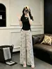 Traje Casual Retro Estilo Chino Nuevo para Mujer, Conjunto de Verano Completo, Conjunto de Dos Piezas Moderno y Elegante que Luce Juvenil y a la Moda
