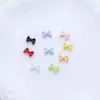 Corbata de moño colorida de aleación, moño pequeño, cuentas sueltas, con cuentas, material para accesorios DIY, cadena para teléfono móvil, pulsera, joyería hecha a mano