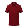 Camisa Polo Uniforme de Trabajo en Equipo para Negocios Corporativos Camiseta Roja de Manga Corta Ancora Camisa Cultural Ropa de Trabajo con Impresión de Logo