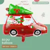 Nueva Serie de Decoración para Fiesta Navideña Mini Muñeco de Nieve, Anciano, Reno, Árbol de Navidad Globos de Papel de Aluminio Serie Navideña