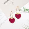 Pendientes Red Love 2022, nuevos pendientes coreanos elegantes de moda con diseño retro de nicho, pendientes avanzados de Año Nuevo