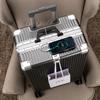 Maleta Carrito Multifuncional con Portavasos, Gancho, Puerto de Carga, Equipaje para Estudiantes Universitarios, Caja de Regalo, Maleta de Viaje con Marco de Aluminio