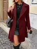 Comércio exterior transfronteiriço europeu e americano outono e inverno 2026 Tiktok blazer de lã elegante justo para mulheres