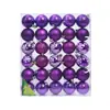 Decoração de bola para festival de Natal da Amazon com atmosfera transfronteiriça, caixa de presente 4cm/30 Pingente de árvore de Natal bola brilhante