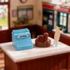 Cabine de correios retro criativa em miniatura para paisagem DIY casa de bonecas acessórios de decoração para casa ornamento de mesa de escritório