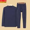 Conjunto de Roupa Íntima Térmica Masculina De Rong Inverno Gola Média-Alta Prova de Frio Lã Aconchegante Camada de Base Espessa Blusa e Calça para Jovens Homens