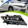 Adequado para conjunto de farol Toyota Venza 09-13, modificado com luzes diurnas de lente LED e piscas sequenciais