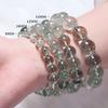 Pulseira de Círculo Único Fantasma Verde Natural do Brasil para Homens e Mulheres Presentes de Casal Estrelas Gestacionais Pulseira de Cristal de Círculo Único Montanha Melaleuca