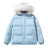 Nova jaqueta de algodão de inverno para homens, peça de outer wear estilo japonês com gola e capuz de pele, espessada para aquecimento, casaco de algodão masculino de corte solto