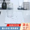 Mesa de Escurridor Simple Moderna Barra de Cocina Estante Esterilla de Almacenamiento Lujo Ligero Cuero de PU Absorbente Secado Rápido Esterilla Anti-Manchas Caucho Esterilla Antideslizante