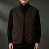 Recomendado principalmente para outono e inverno, colete masculino de veludo cotelê com adição de fleece e espessamento, roupa para homens de meia-idade e idosos, top interno quente de lã de cordeiro