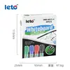 Marcador para Pizarra Blanca Base Agua Fácil de Borrar con Borrador de Esponja Integrado, Punta Biselada de 6 mm, Negro, Rojo, Azul, Verde, Gran Capacidad, Específicamente para Pizarras Blancas