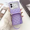 Ins de Alta Gama Lujo Adecuado para Huawei novaflip Anillo de Dibujos Animados Cuero Creativo Huawei Pantalla Plegable Teléfono Móvil