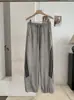 KEKEZOON Estilo Coreano Deportivo Pantalones de Chándal con Cordón Cintura Elástica Retazos Rayados para Mujer Otoño Puños en Tobillo Pantalones Largos 8933