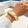 Pulsera de Borde Ancho con Superficie de Espejo de Venta Caliente Transfronteriza Europea y Americana, Pulsera Brillante Exagerada Personalizada, Pulsera de Resina Acrílica