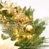 Guirlanda de Natal Pendurada na Porta 180/270cm Decorações Artificiais Videira de Árvore de Natal Enfeites Arranjo de Cena Porta