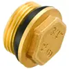 Enchufe a Prueba de Explosiones de Rosca Hexagonal Exterior de Cobre de 4 Puntos Cable Enchufe Tapa de Enchufe de 6 Puntos Tapón de Tubería de Pared de 1 Pulgada con Diente Interior Tapa para Tubería de Agua
