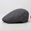 Boina Simples Estilo Coreano Chapéu Feminino Retrô Novo Estilo Britânico Boné Liso Tricotado Lã Masculino Chapéu Plano Outono Inverno Moda