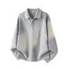 Muxi Ropa Otoño Invierno Básico Versátil Retro Casual Deportivo Camisa POLO Holgado Hombro Caído Estilo Pareja Top