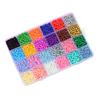 24 Compartimentos 3mm Miçangas de Arroz Miçangas de Arroz de Vidro Miçangas Pintadas Miçangas com Núcleo Tingido Miçangas para Crianças Ambliopia Amazon 4mm
