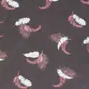 Rayón 30*30/68*68 gris oscuro base hojas estampadas reactivas camisa de vestir tela de ropa tejida