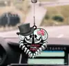 Decoração de Halloween Transfronteiriça Pingente de Caveira Gótica Casal Estilo Amor Acrílico Plano Decoração para Pendurar no Carro