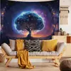 Tapeçaria Árvore da Vida Tapeçaria Decorativa Tecido Decorativo de Parede para Casa Sala de Estar Tecido para Pendurar Fundo para Transmissão ao Vivo Tapeçaria de Cabeceira