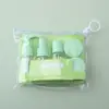 Set de viaje de seis botellas dispensadoras en uno para cosméticos, lociones y cuidado de la piel, portátil y compacto para llevar fácilmente