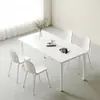 Muebles Yanan Mesa de Comedor Blanca Estilo Simple Crema Minimalista Nórdico Comedor del Hogar Mesa de Comedor/Fábrica de Origen
