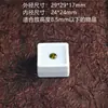 Caja para Piedras Sueltas Caja de Empaque Cuadrada de Plástico Acrílico con Tapa de Vidrio para Exhibición y Almacenamiento de Joyería de Anillo con Piedras de Colores
