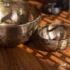 Tigela Cantante Nepalês Lua Cheia Meditação Yoga Tigela de Cobre Feita à Mão Terapia Sonora Tigela Cantante Ornamento de Cura